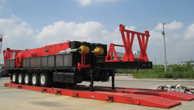Semi-trailer with winch, Special Vehicle for Drilling Rig, Truck with winch services, rental dubai